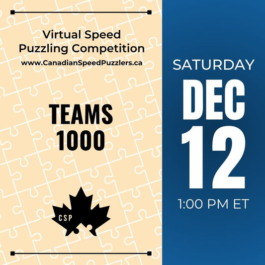 Teams 1000 - December 12, 2026 - Virtual Speed Puzzling Competition