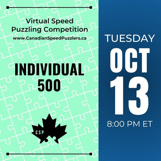 Individual 500 - October 13, 2026 - Virtual Speed Puzzling Competition